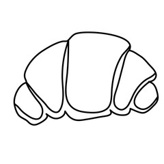 croissant icon over white background. bakery products concept. vector illustration