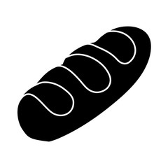 baguette bread icon over white background. bakery products concept. vector illustration