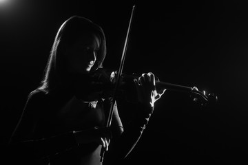 Fototapeta premium Violin player Violinist playing violin