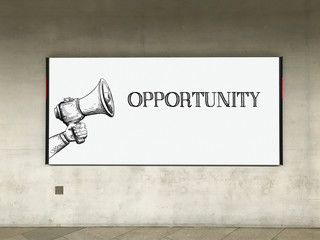 MEGAPHONE ANNOUNCEMENT OPPORTUNITY ON BILLBOARD
