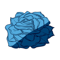 blue flower decoration free spirit bohemian vector illustration