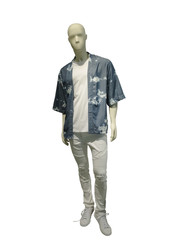 Full-length man mannequin.