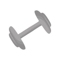 dumbbell icon over white background. vector illustration