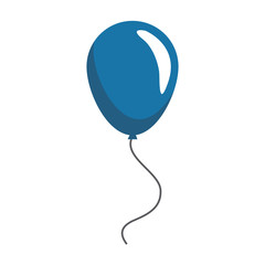 blue balloon decoration celebration party image vector illustration