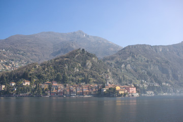 Fototapeta na wymiar Italian town Varena on Lake Como 