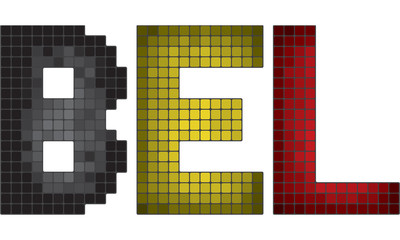 Mosaic letter flag of Belgium