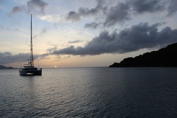 Sailing in  Ocean Sunset 