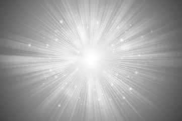 Grey glitter sparkles rays lights bokeh Festive Elegant abstract background. - 150575253