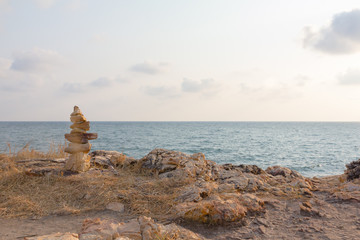 rock stack and ocean backgrounf