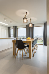 Spacious dining room