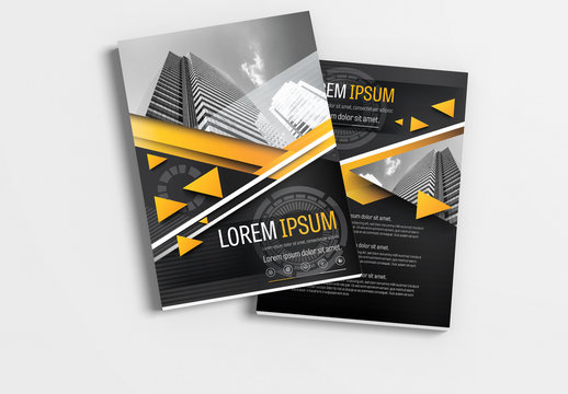Brochure Layout with Gray and Orange Accents 9