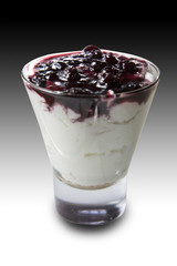 Refreshing cheesecake in a restaurant