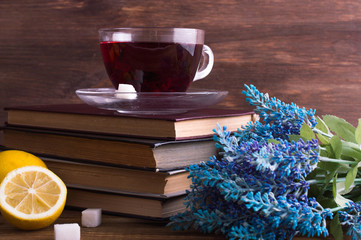 Tea with lemon and ginger. Tomorrow the concept