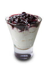 Refreshing cheesecake in a restaurant