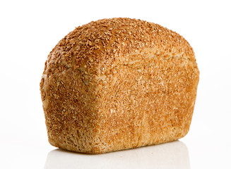 Various bread over a white background.