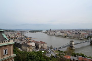 Fototapeta na wymiar Panorama su Budapest (Ungheria)
