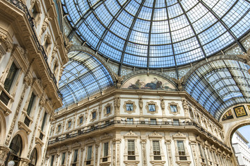 Naklejka premium Galleria Vittorio Emanuele II in Milan