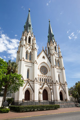 Fototapeta na wymiar Cathedral of St John the Baptist in Savannah, GA