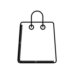 shopping bag icon over white background. vector illustration