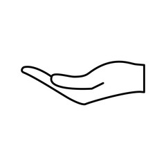 hand icon over white background. vector illustration