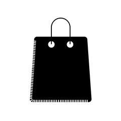 shopping bag icon over white background. vector illustration
