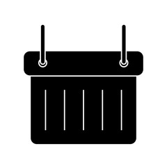 shopping basket icon over white background. vector illustration