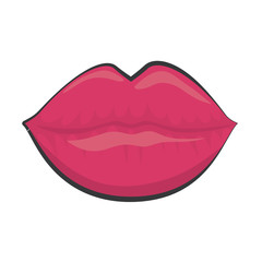 Obraz premium sensual lips icon over white background. vector illustration