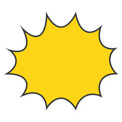 Retro burst comic pop art icon over white background. vector illustration