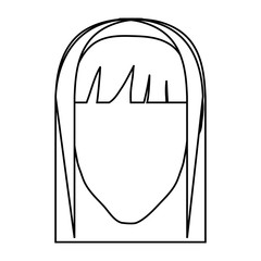 woman avatar icon over white background. vector illustration