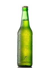 Bottle of beer isolated on white