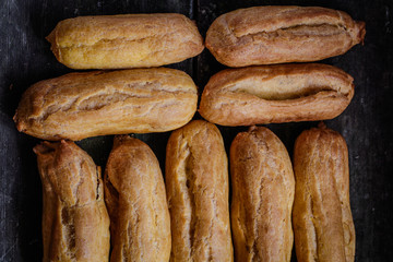  Eclairs - brewed cakes with filling (profiteroles)