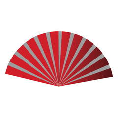 hand fan accessory icon over white background. vector illustration
