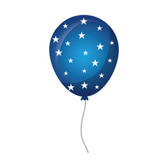 blue balloon icon over white background. vector illustration