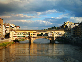 Florence - Ponte Vecchio reflet Arno