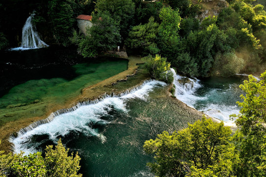 Wasserf&auml;lle, u.a. Drehort der Winnetou Filme, Nationalpark Krka, Region Sibenik-Knin, Mitteldalmatien,