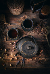 Cast iron teapot