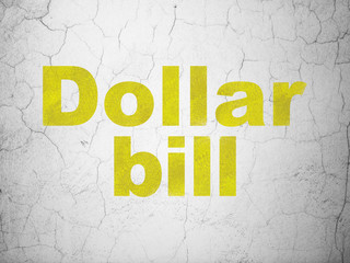 Banking concept: Dollar Bill on wall background