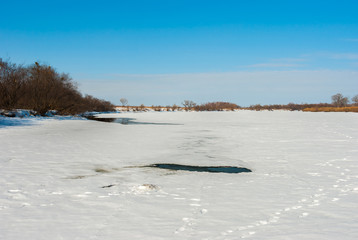 frozen river