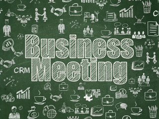 Finance concept: Business Meeting on School board background