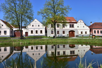 Fototapeta na wymiar Holasovice,UNESCO protected typical south Bohemia village,Czechcrepublic