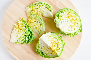 fresh chopped head of cabbage