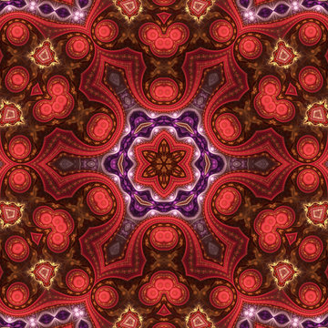 Dark colorful fractal pattern, digital artwork for creative grap