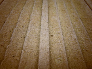 Old wooden planks close up with moss background vignette