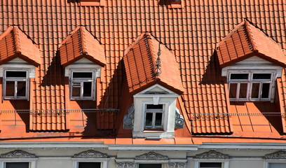 A fragment of the roof of the old town