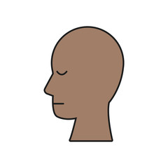 silhouette head human people image vector illustration