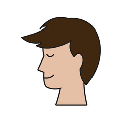 profile head man smile people image vector illustration