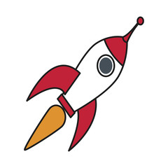rocket startup launch innovation strategy vector illustration