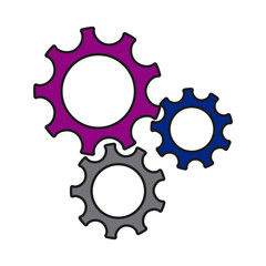 gears wheel cogs teamwork idea collaboration vector illustration