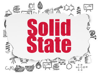 Science concept: Solid State on Torn Paper background