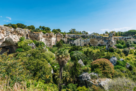 Archeological park of Syrakuse, Sicily, Italy